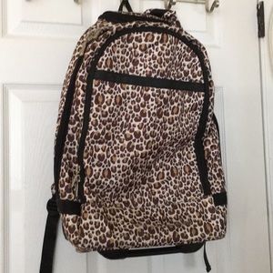 Lesportsac leopard print roller backpack
